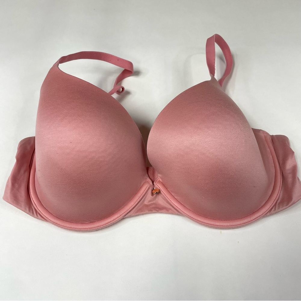 Victorias Secret 36D Lined Demi Bra Solid Light Pink Underwire #0627